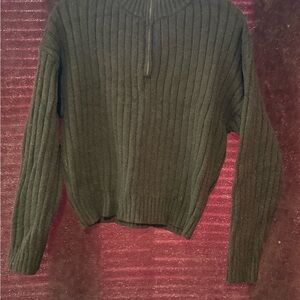 Forever 21 Black Ribbed Turtleneck Sweater